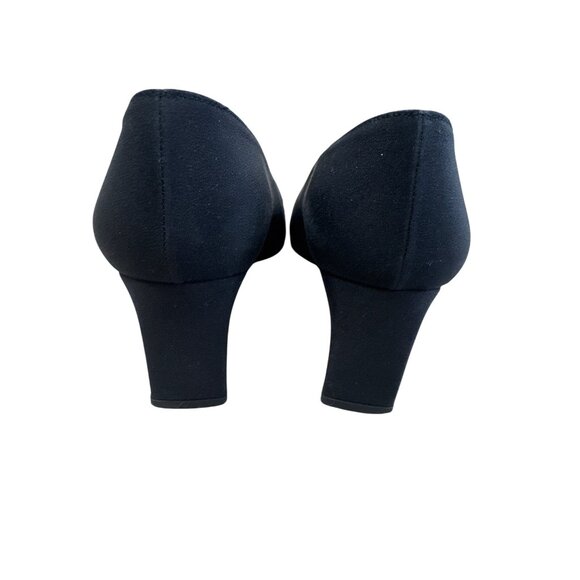 Stuart Weitzman Womens Black Leather Heeled 2.5 " Shoes  Size 7B SKU 7482 - Picture 5 of 11